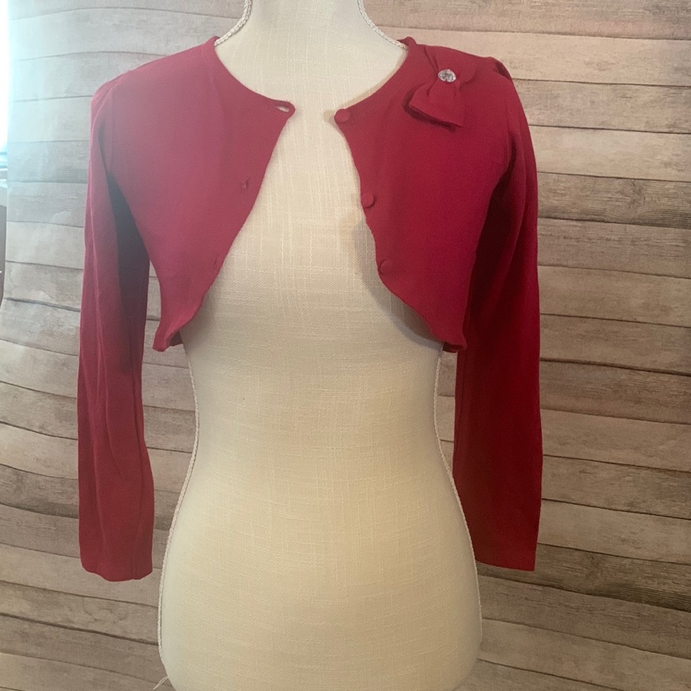 Sweet Pea Girls Cropped Cardigan. Size XL(10-11) NWOT